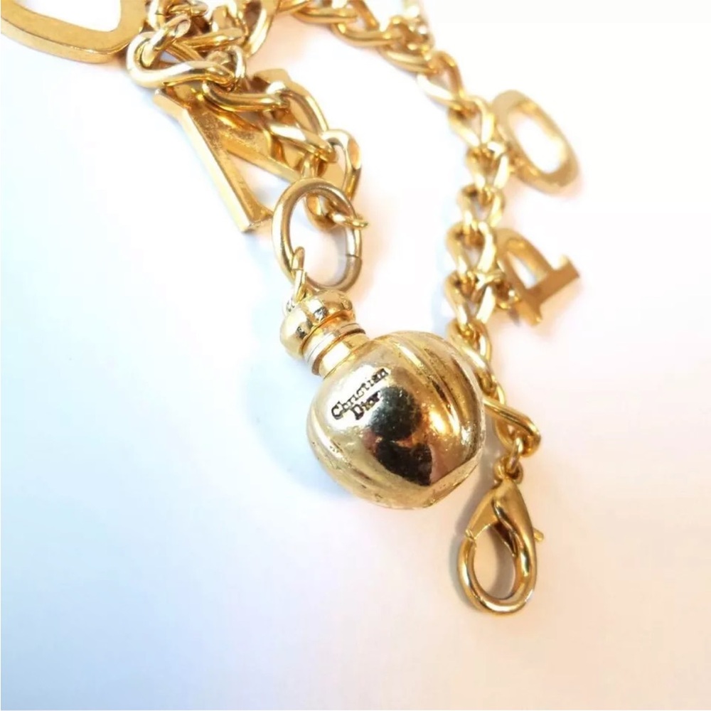 ☠️CHRISTIAN DIOR “Poison” Gold Charm Bracelet RARE - Picture 3 of 4